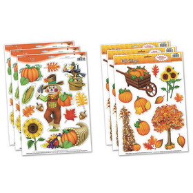Beistle Fall Window Cling Assortment (Pack of 6)