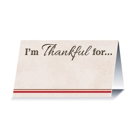 Beistle I'm Thankful For Harvest Seating Place Card