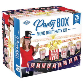 Beistle NL614 Party Box &#153; Movie Night Party Kit (Pack of 25)