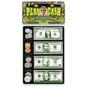 Ja-Ru NL615 Play Money in Pretend Cash Tray
