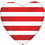 CTI Industries NL647 Red and White Striped Mylar Balloons, Heart Shaped, 17" (Pack of 10), Price/Pack of 10