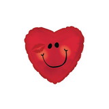 CTI Industries NL648 Smiley Kiss Face Mylar Balloons, Heart Shaped, 17