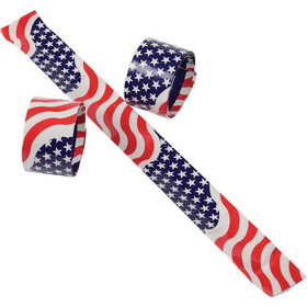 US Toy NL657 Patriotic Flag Style Slap Bracelet (Pack of 6)