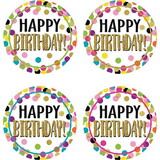 TEACHER CREATED RESOURCES Confetti Happy Birthday Wear 'Em Badges (Pack of 32)