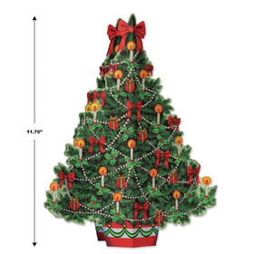 Beistle 3-D Christmas Tree Centerpiece (Set of 12)