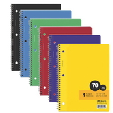 Bazic Products 1-Subject Wide Ruled Spiral Notebooks Value Pack