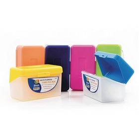 Bazic Products Bright Colored 3" x 5" Card File Storage Box
