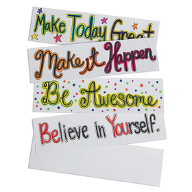 Color-Me Blank Self-Adhesive Bumper Stickers