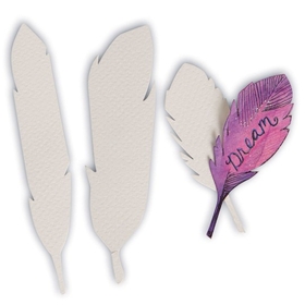 S&S Worldwide Watercolor Paper Shapes, Feathers