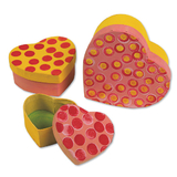 S&S Worldwide Paper Mache Heart Boxes