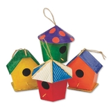 S&S Worldwide Paper Mache Mini Birdhouses