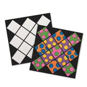 S&S Worldwide Zendoodle Velvet Art 6" Quilt Squares