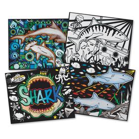 S&S Worldwide Velvet Art Sharks! Posters