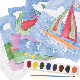 S&S Worldwide Watercolor Paint-By-Numbers Craft Kit
