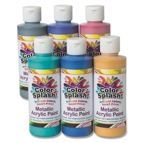 8-oz. Color Splash! Metallic Acrylic Paint Assortment (set of 6)