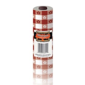 S&S Worldwide Plastic Table Cover Roll 40"x100' - Red Gingham
