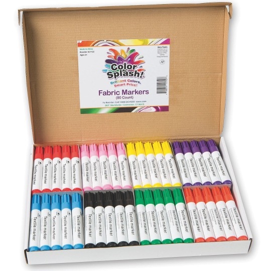 Washable Fabric Markers - Set of 10 (Pastels)
