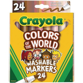 Crayola SC1360 Crayola&#174; Colors of the World Markers (Pack of 24)