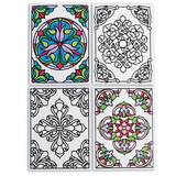 S&S Worldwide Color-Your-Own Stained Glass Window Clings II (Pack of 24)