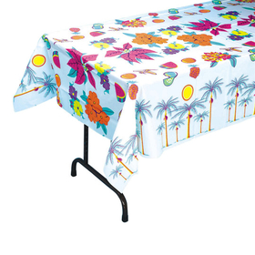 S&S Worldwide Luau Floral Table Cover, 54"x108"