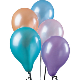 S&S Worldwide 11" Pearltone Balloons - Assorted Pastel Colors