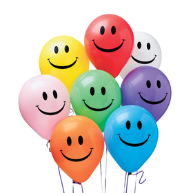 Qualatex 11" Smile Balloons, Assorted Colors