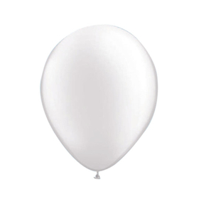 11" Qualatex Pearltone Balloons, Pearl White