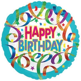 Cti Industries Happy Birthday Streamer Mylar Balloons