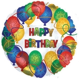 Happy Birthday Pattern Mylar Balloons