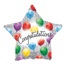 Cti Industries Congratulations Twinkling Star Mylar Balloons