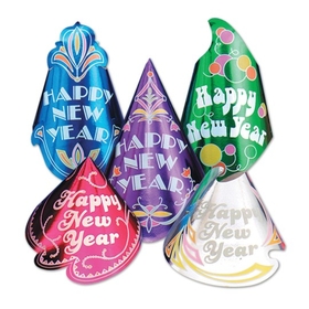 Beistle New Year's Glitter Hats (pack of 50)