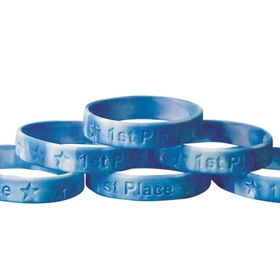 S&S Worldwide 1st Place Silicone Bracelet (pack of 24)