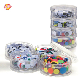 Creativity Street Assorted Wiggly Eyes with Container