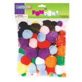 Pacon Chenille Pom Poms Assorted Colors & Sizes, 100-Pack