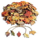 S&S Worldwide Painted Wood Leaf Charms (Bag of 270)