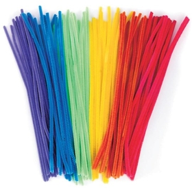 S&S Worldwide Chenille Stems/Pipe Cleaners 12" x 6mm - Neon Colors