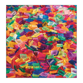 S&S Worldwide Clear Multicolored Square Plastic Tile