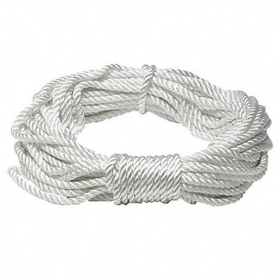 Nylon Rope, 3/8" x 100 yds., White