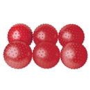 S&S Worldwide Spikey Inflatable Vinyl Red Playballs (Set of 6)