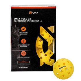 Onix&#153; Fuse Outdoor Pickleballs, Yellow (Pack of 6)