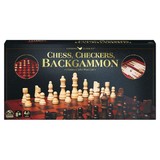 Cardinal Games Wooden Chess Checkers and Backgammon Set