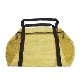 Spectrum S&S Worldwide Yellow Zippered Mesh Storage Bag, 14" x 30"