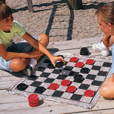 S&S Worldwide Jumbo Checkers & Backgammon Game Rug