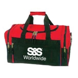 S&S Worldwide Compact Duffel Bag, Red/Black with S&S Logo