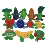 S&S Worldwide Fruit and Veggie Plush Beanbag Characters