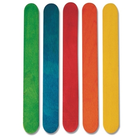 S&S Worldwide Colored Craft Sticks - Jumbo