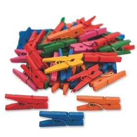 S&S Worldwide Tiny Spring Clothespins, Colored