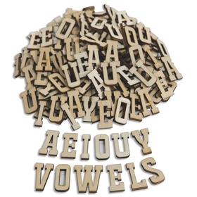 Wood Craft Vowel Letters