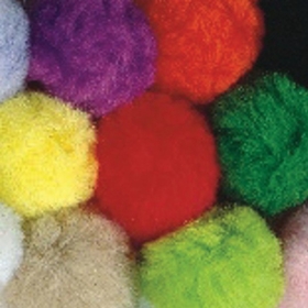 S&S Worldwide Pom Poms, 2" - Assorted Colors