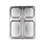 Muka Custom Stainless Steel Bento Box Divided Dinner Trays with Plastic Lid